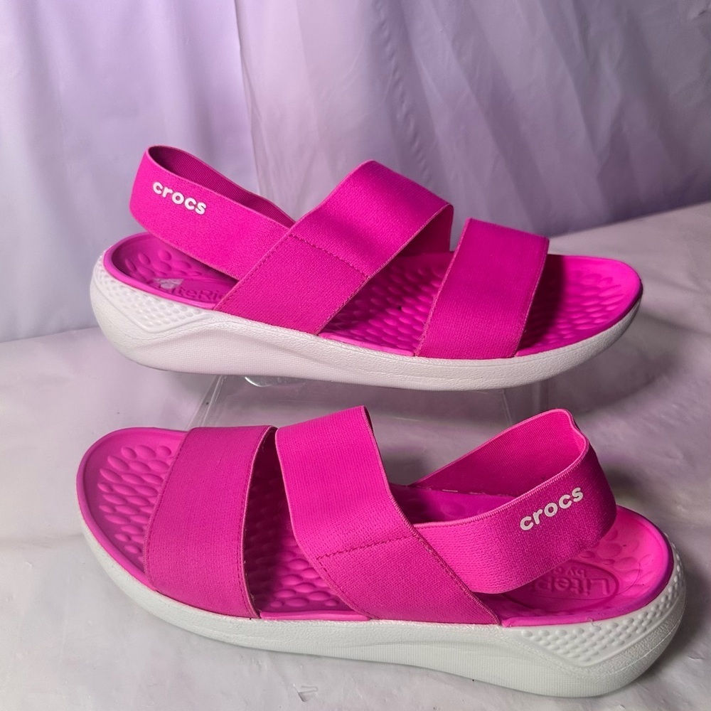 Crocs Women’s LiteRide Sandal — Hot Pink - Picture 2 of 9
